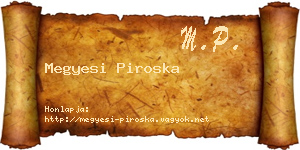 Megyesi Piroska névjegykártya