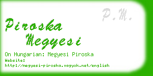 piroska megyesi business card